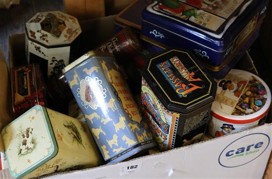 Quantity of various tins(-)